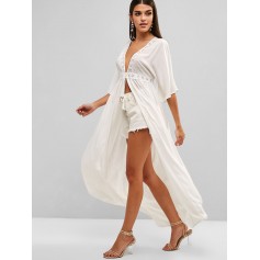Beach Cover Long Dress - White S