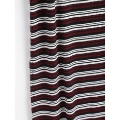  Sleeveless Stripes Slit Maxi Dress - Multi L