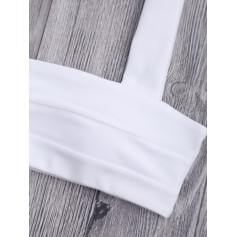 Bandeau Padded Swimwear Top And Bottoms - White M