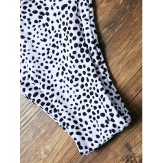 Leopard High Cut Swimwear Set - Yellow S