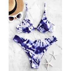  Tie Dye Underwire Cami Swimwear Swimsuit - Multi-a S