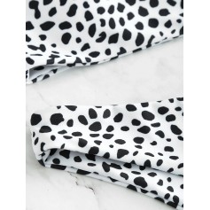  Printed Tie Bralette Swimwear Set - White S