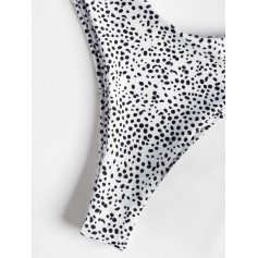  Scoop Leopard High Leg Swimwear - White S