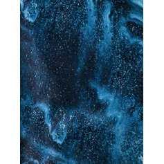  Cutout Ocean Print High Leg Swimwear Swimsuit - Lapis Blue L