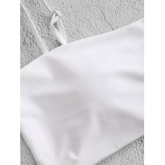  Boning Side Padded Cami Swimwear Top - White S