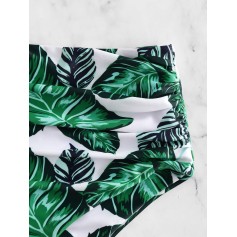  Tropical Leaf Tummy Control Swimwear Bottom - Multi-a M