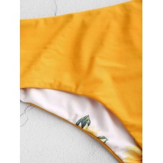  Sunflower Reversible High Waisted Swimwear Bottom - Bright Yellow M