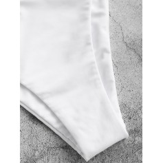  High Leg Plain Swimwear Bottom - White S