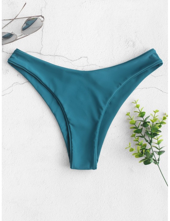  High Leg Swimwear Bottom - Greenish Blue M